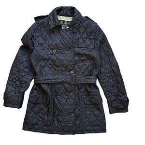 Barbour Quilted Lightweight Black Jacket - Size US 8 (UK 12 / EU 38)